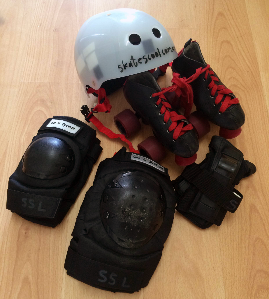 Skates and protective gear